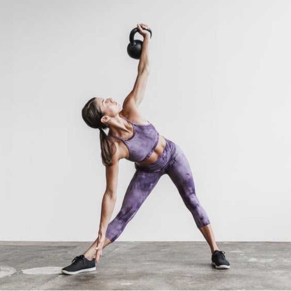 NWT NOBULL Women's Tie Dye High-Neck Sports Bra - XS - Nightshade & Plum